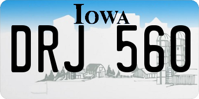 IA license plate DRJ560