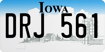 IA license plate DRJ561