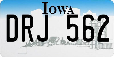 IA license plate DRJ562