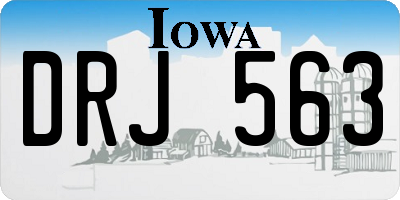 IA license plate DRJ563