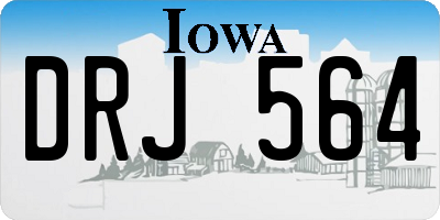 IA license plate DRJ564