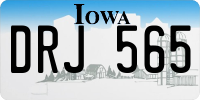 IA license plate DRJ565