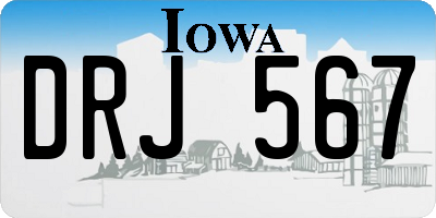 IA license plate DRJ567