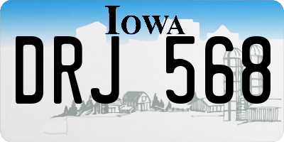 IA license plate DRJ568