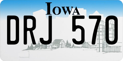 IA license plate DRJ570
