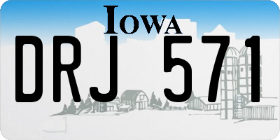 IA license plate DRJ571