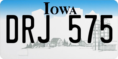 IA license plate DRJ575