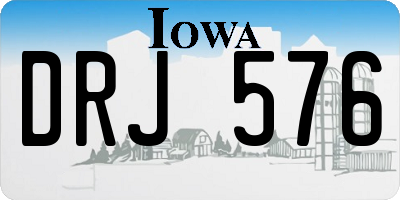 IA license plate DRJ576