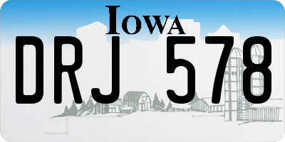 IA license plate DRJ578
