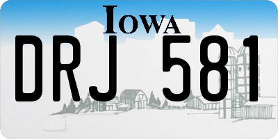 IA license plate DRJ581