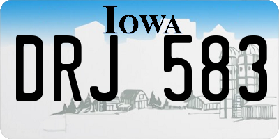 IA license plate DRJ583