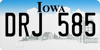 IA license plate DRJ585