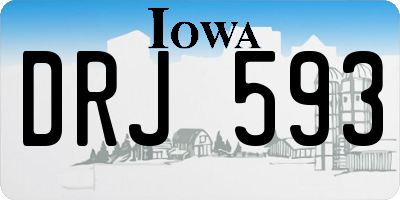 IA license plate DRJ593