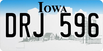 IA license plate DRJ596