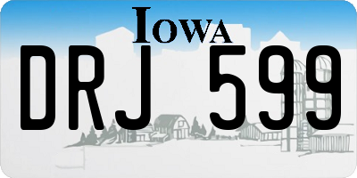 IA license plate DRJ599