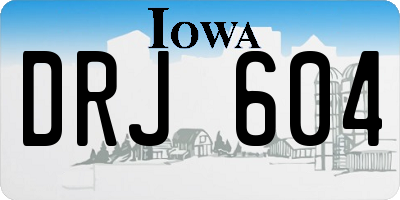 IA license plate DRJ604