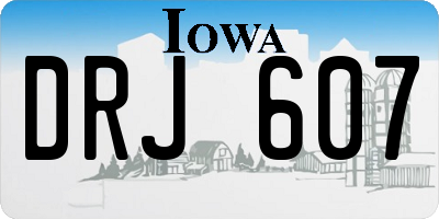 IA license plate DRJ607