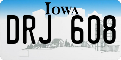 IA license plate DRJ608