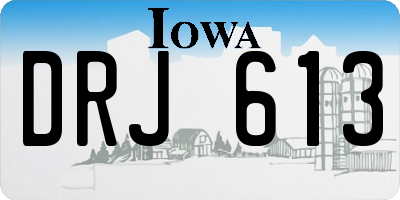IA license plate DRJ613