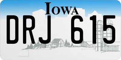 IA license plate DRJ615