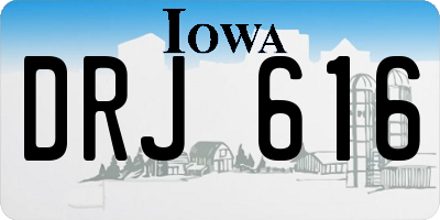 IA license plate DRJ616