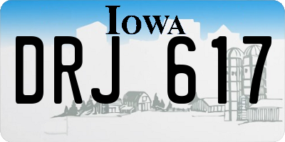 IA license plate DRJ617