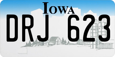 IA license plate DRJ623