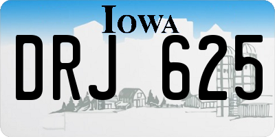 IA license plate DRJ625