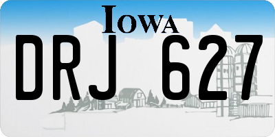 IA license plate DRJ627