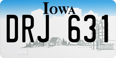 IA license plate DRJ631