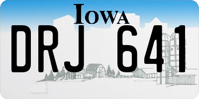 IA license plate DRJ641