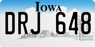 IA license plate DRJ648