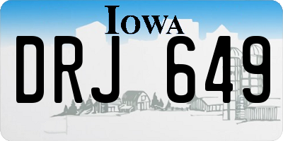 IA license plate DRJ649