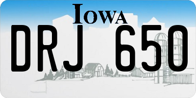 IA license plate DRJ650