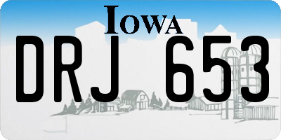 IA license plate DRJ653
