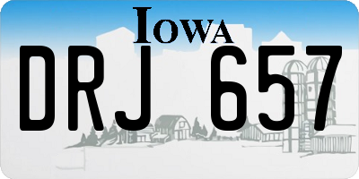 IA license plate DRJ657