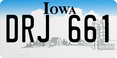 IA license plate DRJ661