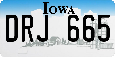 IA license plate DRJ665