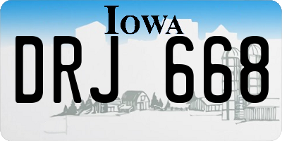 IA license plate DRJ668