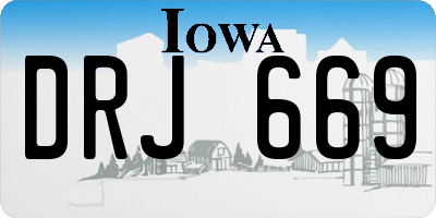 IA license plate DRJ669