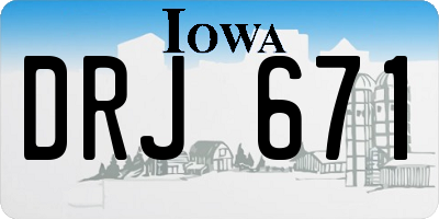 IA license plate DRJ671
