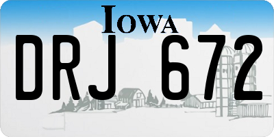 IA license plate DRJ672