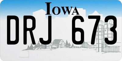 IA license plate DRJ673