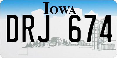 IA license plate DRJ674