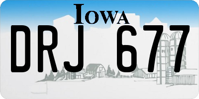 IA license plate DRJ677