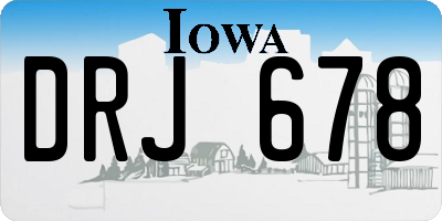 IA license plate DRJ678