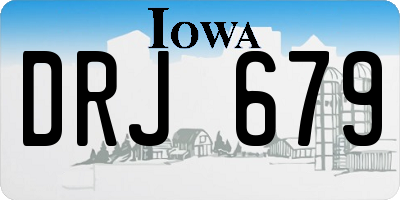 IA license plate DRJ679