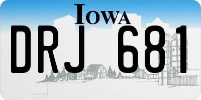 IA license plate DRJ681