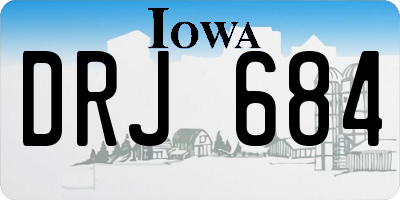 IA license plate DRJ684