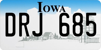 IA license plate DRJ685